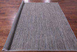 Grey Natural Leather Area Rug - 8' 0" X 10' 0"