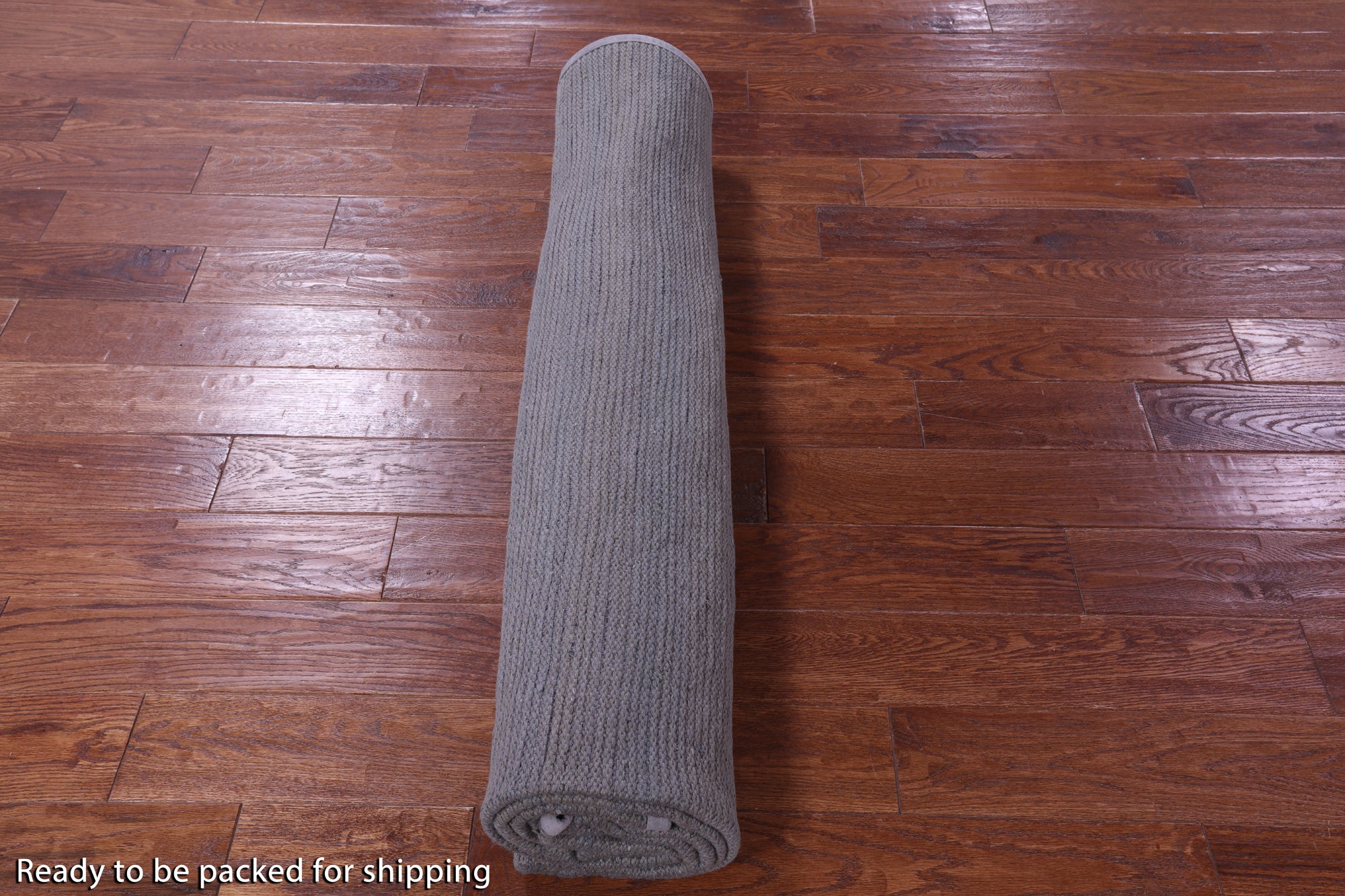 Grey Natural Leather Area Rug - 8' 0" X 10' 0"