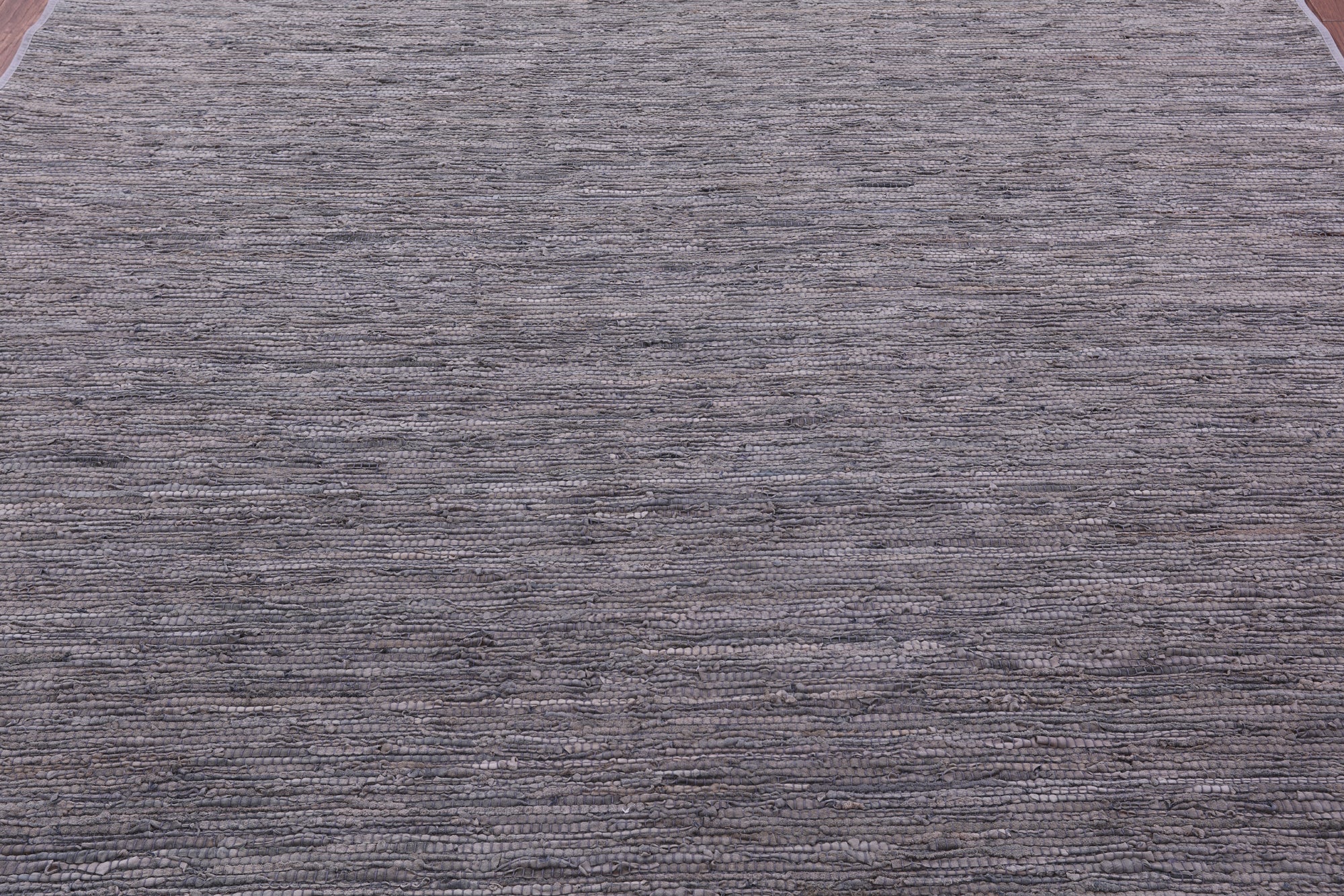 Grey Natural Leather Area Rug - 8' 0" X 10' 0"