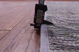Grey Natural Leather Area Rug - 8' 0" X 10' 0"