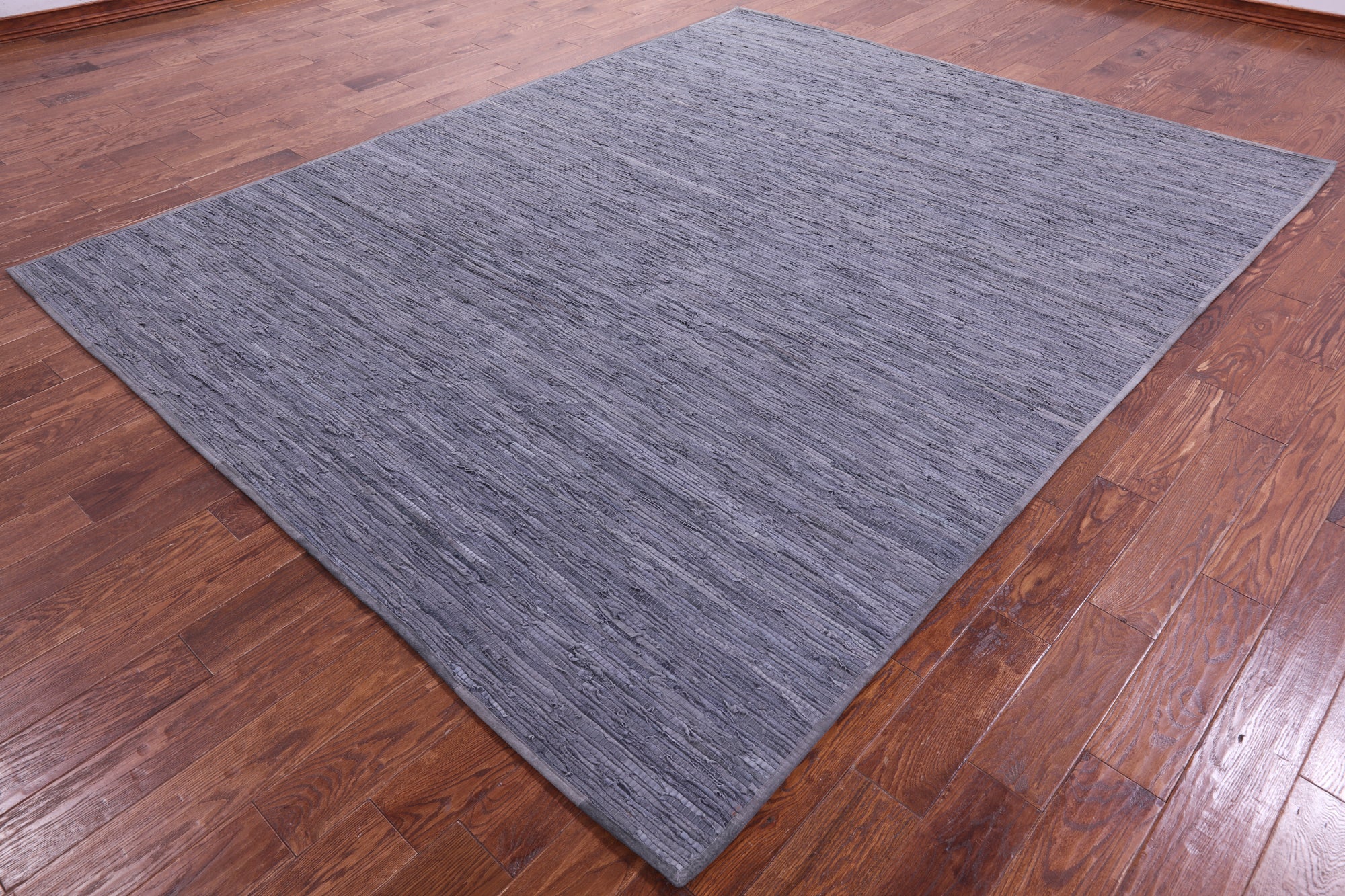 Blue Natural Leather Area Rug - 8' 0" X 10' 0"
