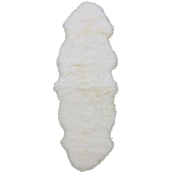 Ivory Premium Australian Natural Sheepskin Rug - 2' 0" X 6' 0" - Golden Nile