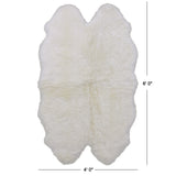Ivory Premium Australian Natural Sheepskin Rug - 4' 0" X 6' 0" - Golden Nile