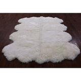 Ivory Premium Australian Natural Sheepskin Rug - 6' 0" X 8' 0" - Golden Nile