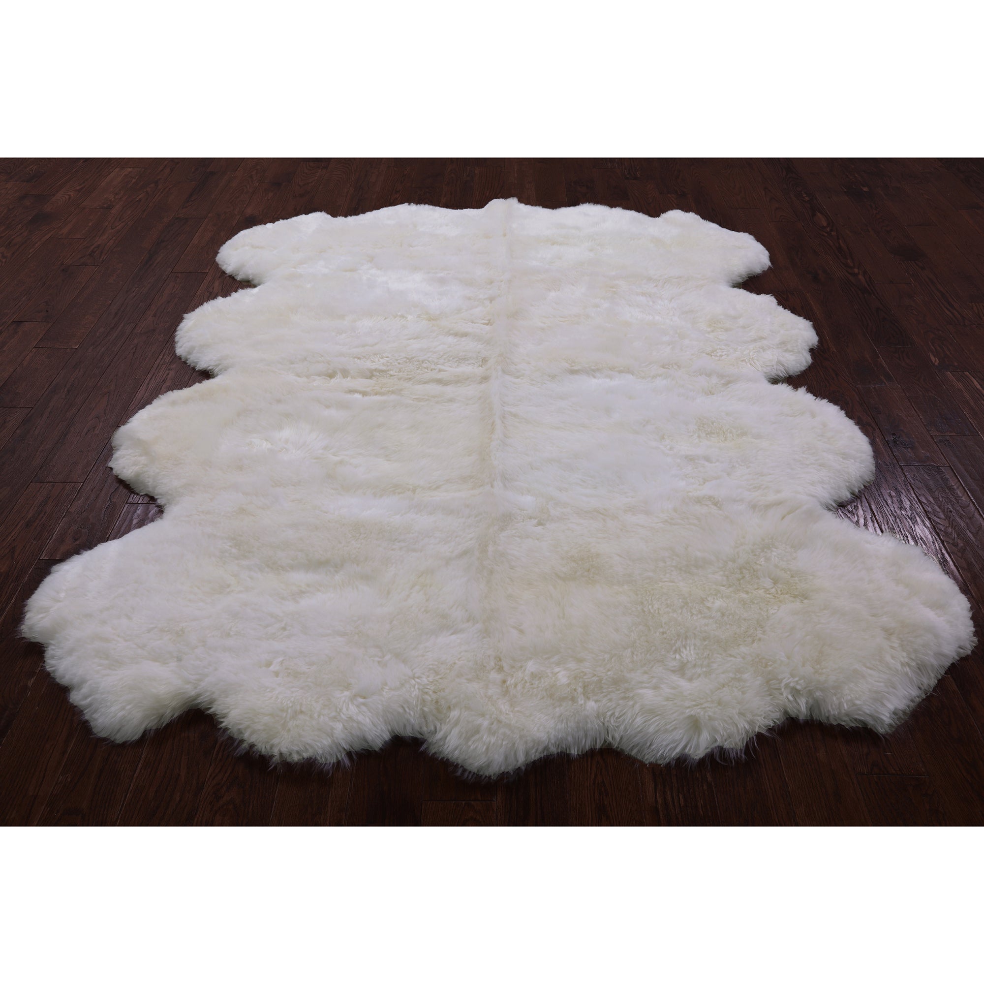 Ivory Premium Australian Natural Sheepskin Rug - 6' 0" X 8' 0" - Golden Nile