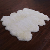 Ivory Premium Australian Natural Sheepskin Rug - 6' 0" X 8' 0" - Golden Nile
