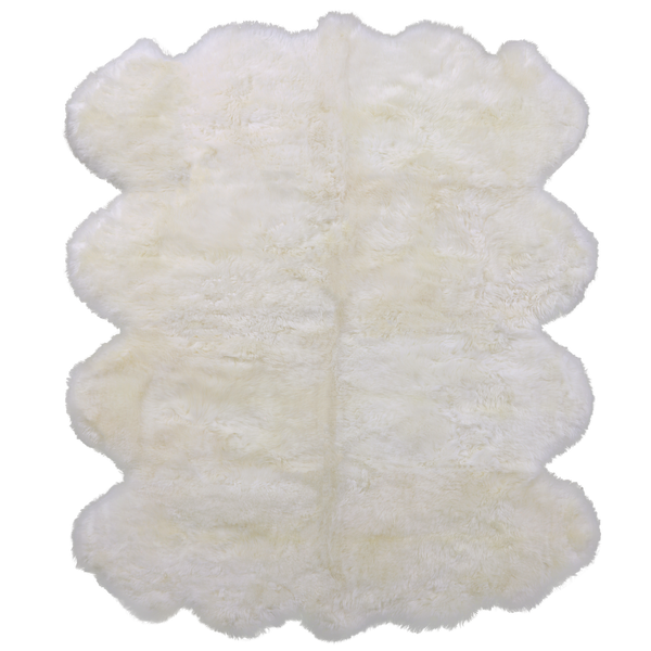Ivory Premium Australian Natural Sheepskin Rug - 6' 0" X 8' 0" - Golden Nile