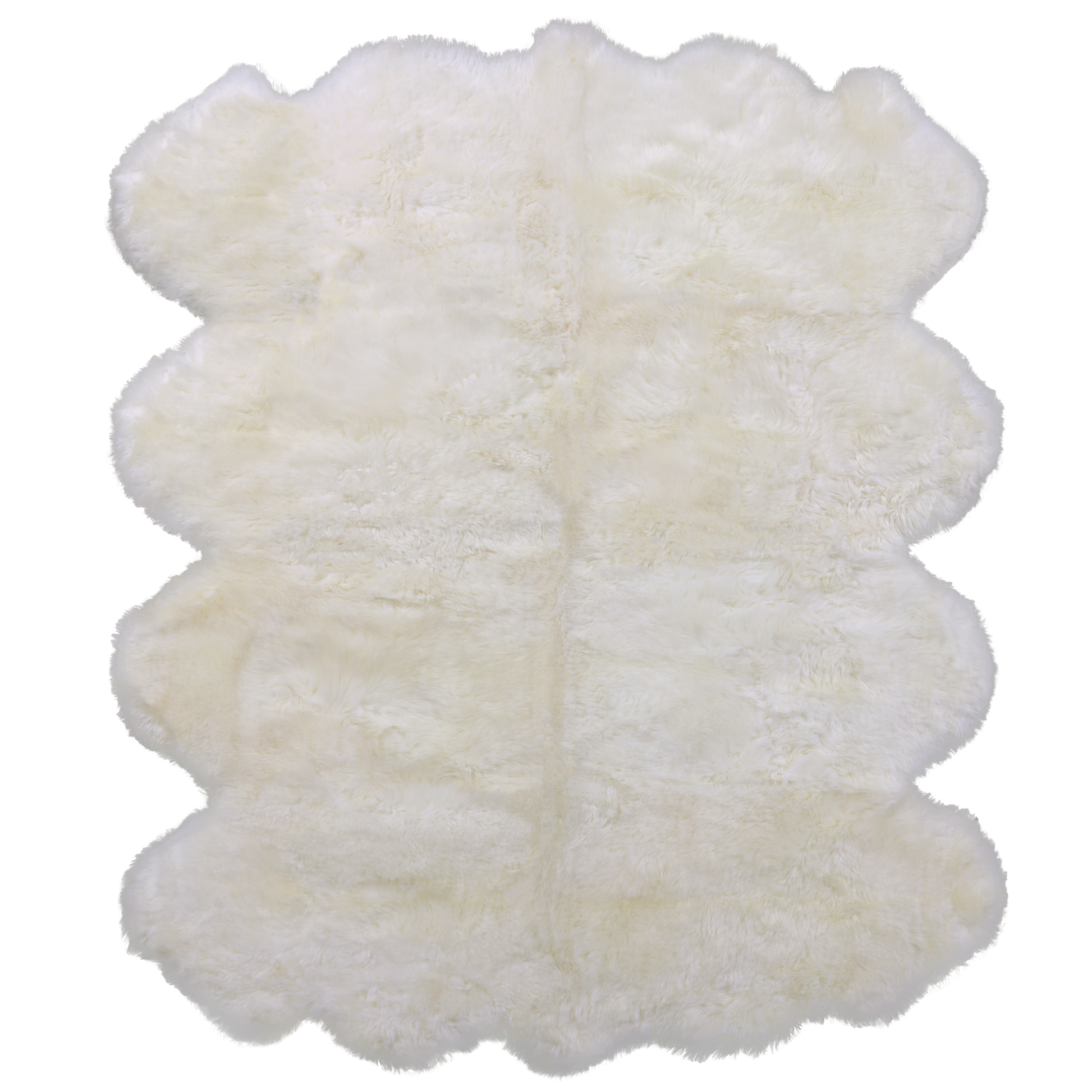 Ivory Premium Australian Natural Sheepskin Rug - 6' 0" X 8' 0" - Golden Nile