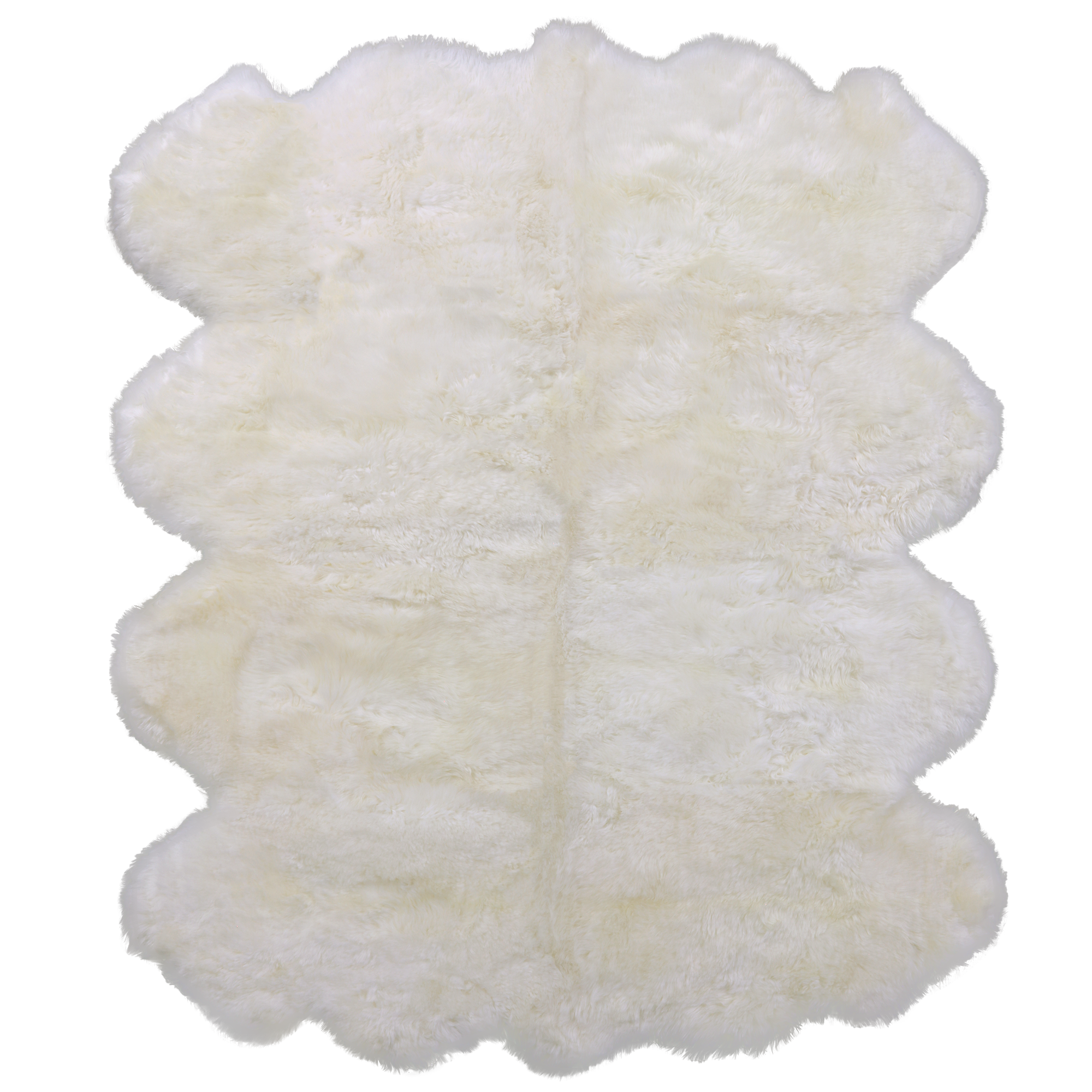 Ivory Premium Australian Natural Sheepskin Rug - 6' 0" X 8' 0" - Golden Nile