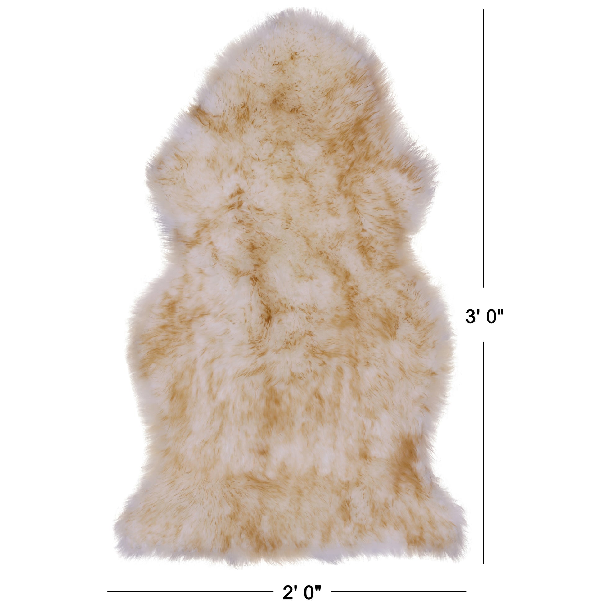 Brown Premium Australian Natural Sheepskin Rug - 2' 0" X 3' 0" - Golden Nile