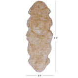 Brown Premium Australian Natural Sheepskin Rug - 2' 0" X 6' 0" - Golden Nile