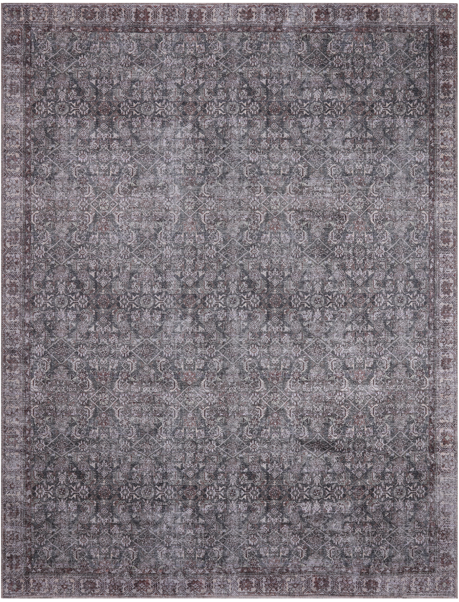 Grey Modern Machine-Made Rug - 7' 10" X 10' 0"