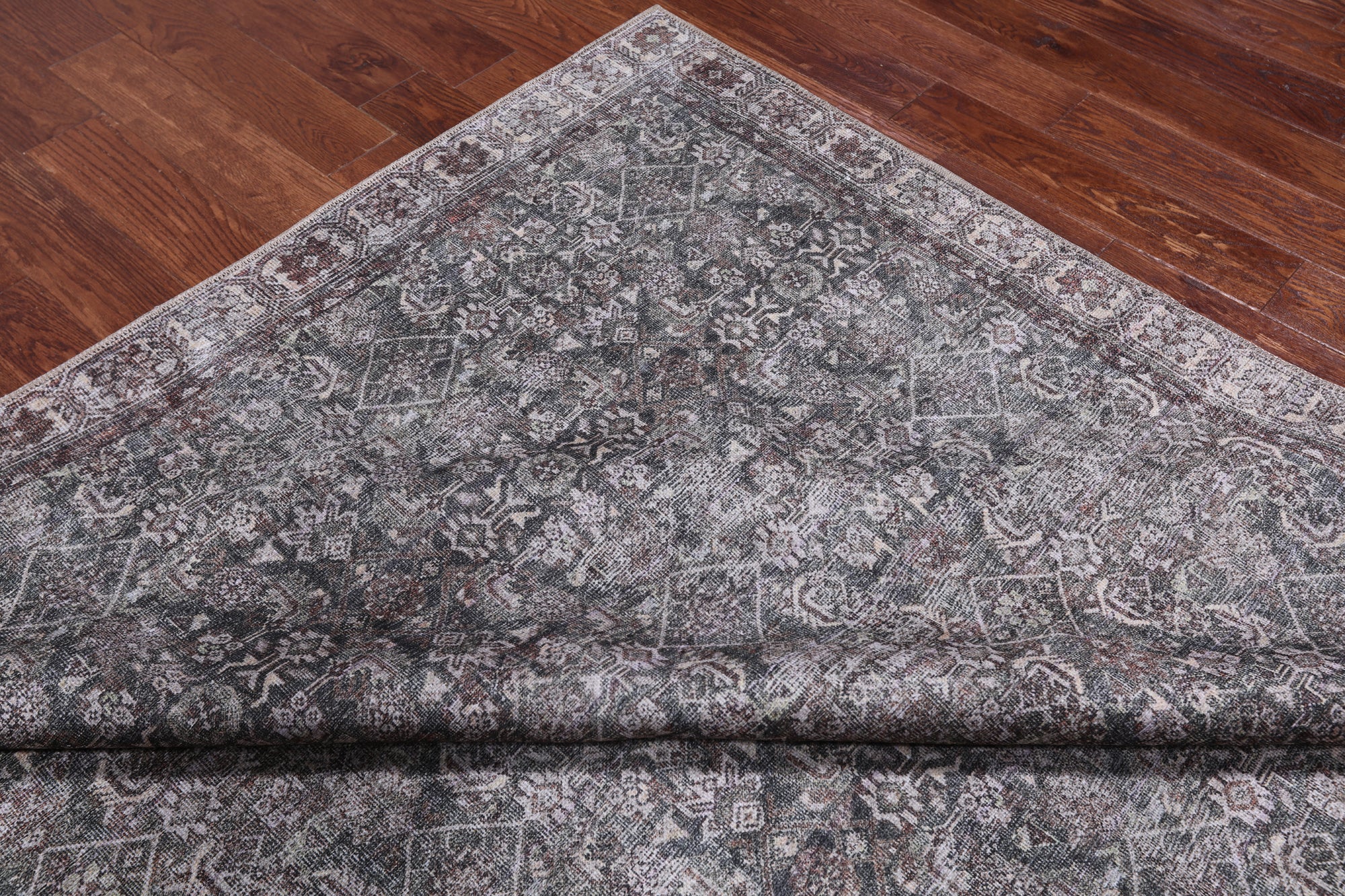 Grey Modern Machine-Made Rug - 7' 10" X 10' 0"