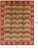 William Morris Handmade Wool Area Rug - 9' 1" X 11' 10" - Golden Nile