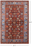 Fine Serapi Hand Knotted Rug - 6' 1" X 9' 2'' - Golden Nile