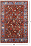 Fine Serapi Hand Knotted Area Rug - 6' 4" X 9' 6" - Golden Nile