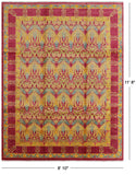 William Morris Handmade Wool Area Rug - 8' 10" X 11' 8" - Golden Nile