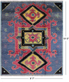Ikat Hand Knotted Wool Area Rug - 8' 7" X 10' 0" - Golden Nile