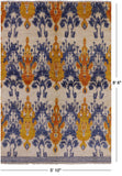 Ikat Handmade Wool Area Rug - 5' 10" X 8' 6" - Golden Nile