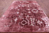 Abstract Modern Handmade 100% Silk Rug - 9' 2" X 12' 2" - Golden Nile