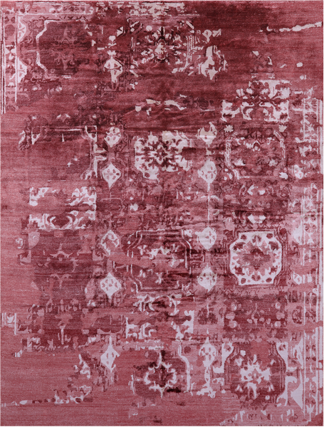 Abstract Modern Handmade 100% Silk Rug - 9' 2" X 12' 2" - Golden Nile