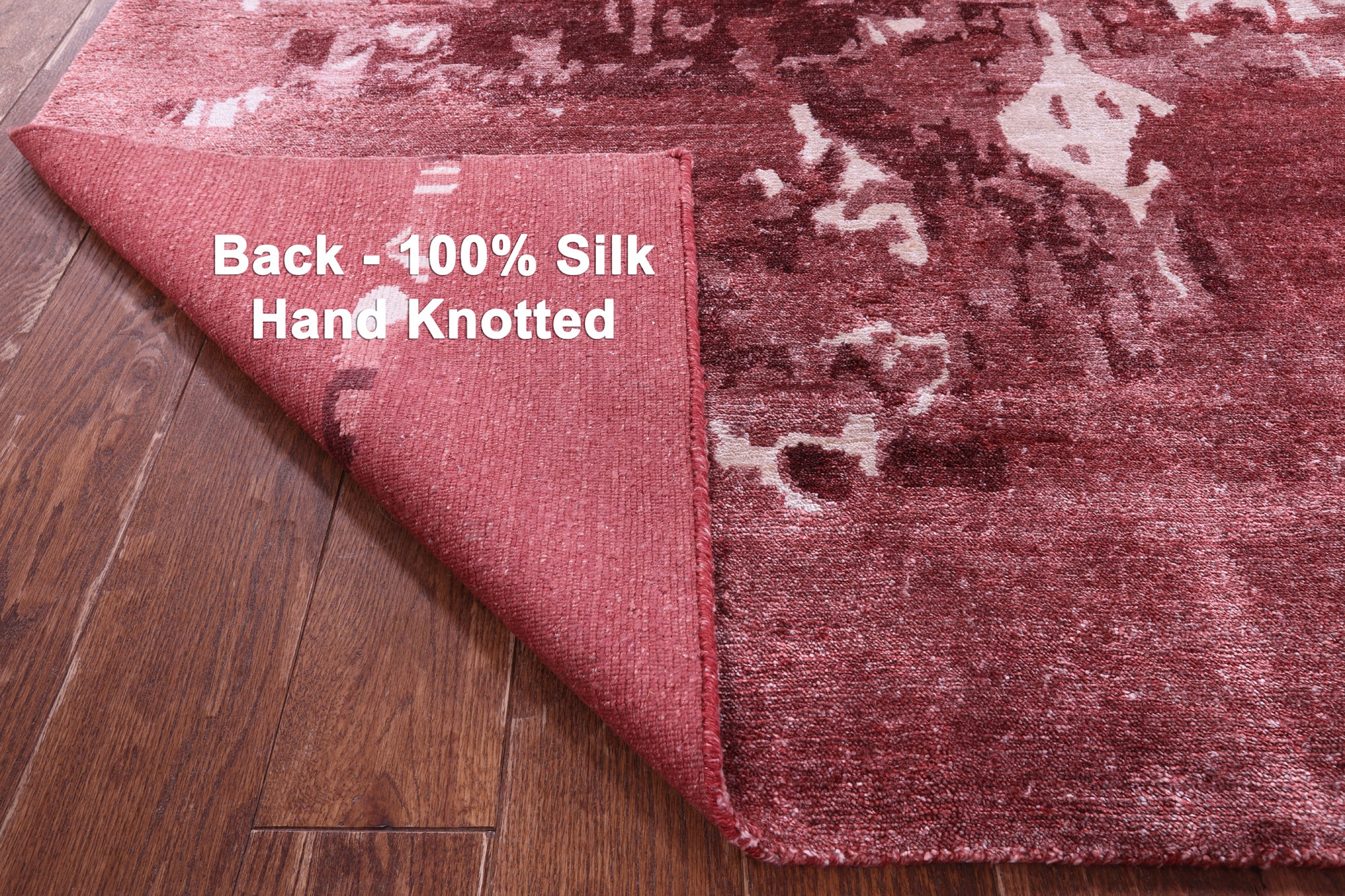 Abstract Modern Handmade 100% Silk Rug - 9' 2" X 12' 2" - Golden Nile
