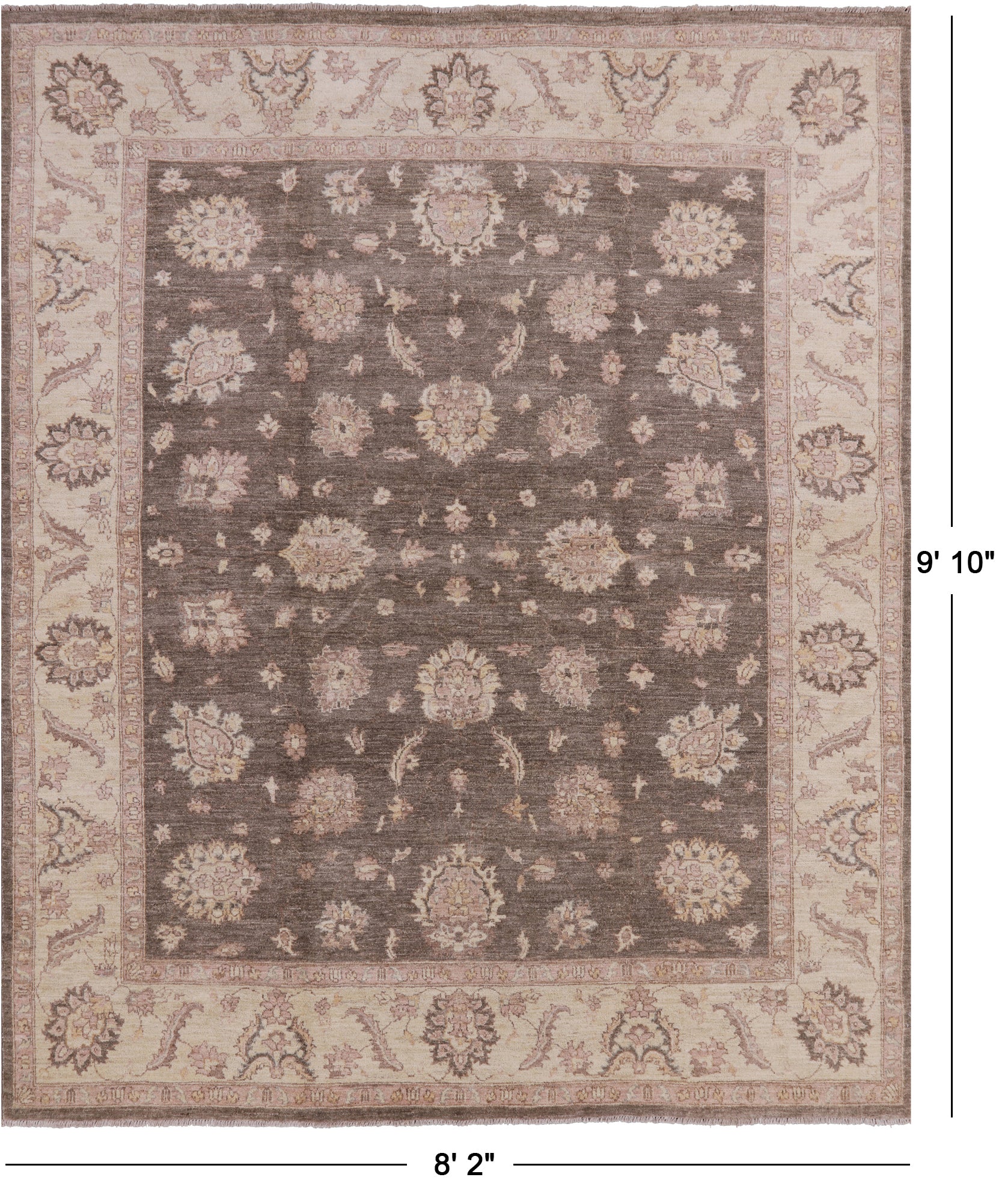 Peshawar Hand Knotted Area Rug - 8' 2" X 9' 10" - Golden Nile