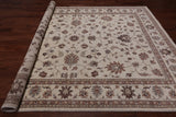 Ivory Peshawar Hand Knotted Area Rug - 8' 3" X 10' 6"