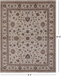 Ivory Peshawar Hand Knotted Area Rug - 8' 3" X 10' 6" - Golden Nile