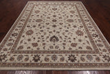 Ivory Peshawar Hand Knotted Area Rug - 8' 3" X 10' 6"