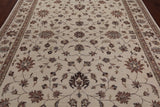 Ivory Peshawar Hand Knotted Area Rug - 8' 3" X 10' 6"