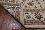 Ivory Peshawar Hand Knotted Area Rug - 8' 3" X 10' 6"