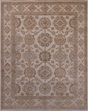 Ivory Peshawar Hand Knotted Rug - 7' 10" X 10' 1"