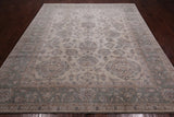 Ivory Peshawar Handmade  Wool Area Rug - 8' 2" X 9' 9"
