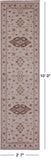 Ivory Peshawar Handmade Wool Runner Rug - 2' 7" X 10' 0" - Golden Nile
