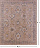 Peshawar Handmade Wool Rug - 8' 0" X 9' 6" - Golden Nile