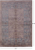 Grey Peshawar Handmade Area Rug - 6' 1" X 8' 8 - Golden Nile