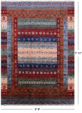Persian Gabbeh Tribal Hand Knotted Wool Rug - 5' 9" X 7' 11" - Golden Nile