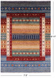 Tribal Persian Gabbeh Hand Knotted Wool Area Rug - 7' 0" X 9' 11" - Golden Nile