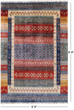 Tribal Persian Gabbeh Hand Knotted Wool Rug - 6' 6" X 9' 9" - Golden Nile