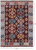 Kilim Flat Weave Wool Rug - 5' 3" X 7' 2" - Golden Nile