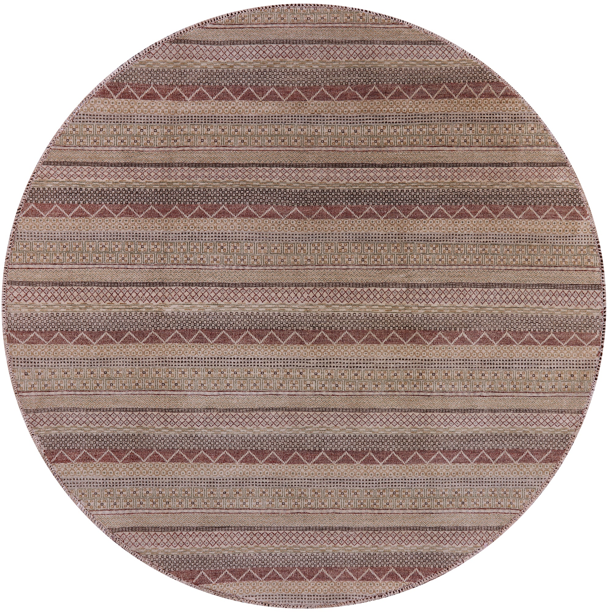 Savannah Grass Hand Knotted Wool Rug - 7' 10" X 7' 10" - Golden Nile