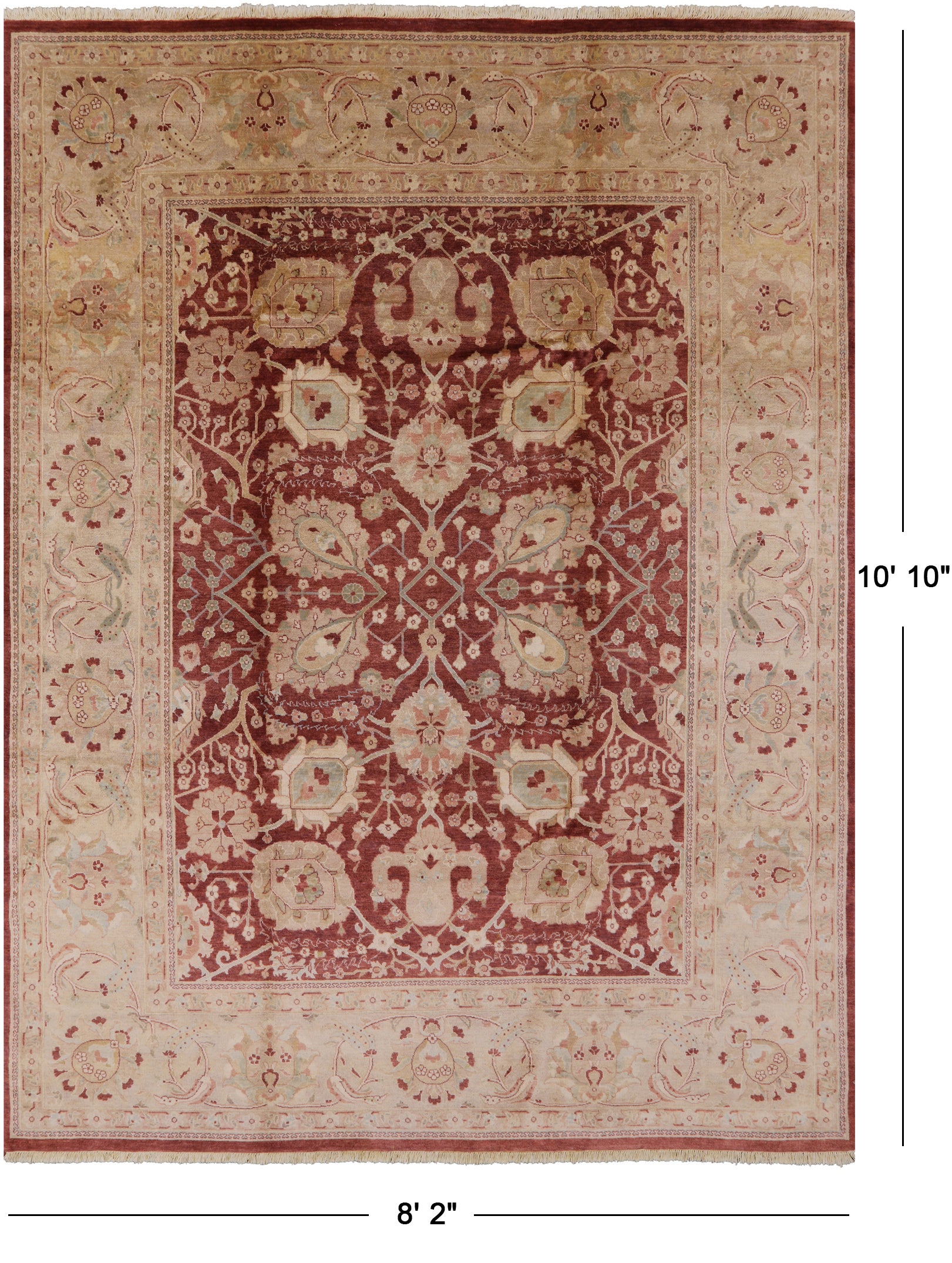 Peshawar Hand Knotted Area Rug - 8' 2" X 10' 10" - Golden Nile