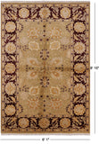 Peshawar Hand-Knotted Rug - 6' 1" X 8' 10" - Golden Nile