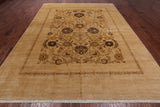 Ivory Peshawar Hand Knotted Rug - 8' 10" X 11' 10"