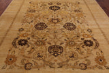 Ivory Peshawar Hand Knotted Rug - 8' 10" X 11' 10"