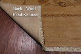 Ivory Peshawar Hand Knotted Rug - 8' 10" X 11' 10"