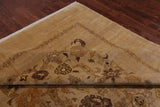 Ivory Peshawar Hand Knotted Rug - 8' 10" X 11' 10"