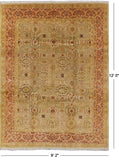 Peshawar Handmade Wool Area Rug - 9' 2" X 12' 0" - Golden Nile