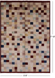 Persian Gabbeh Handmade Wool Rug - 5' 6" X 7' 10" - Golden Nile